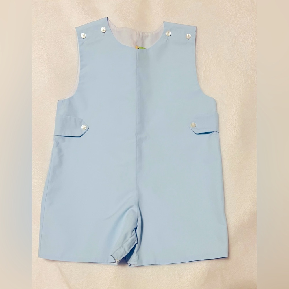 Le Za Me Light Blue Sleeveless Romper 
Size 24 Months.